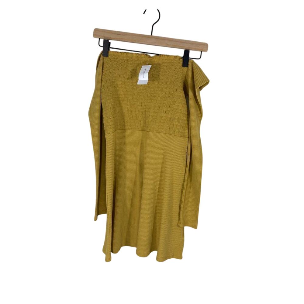 NWT American Eagle Mustard  Bodycon Summer Fitted Mini Dress Western Kidcore XSP